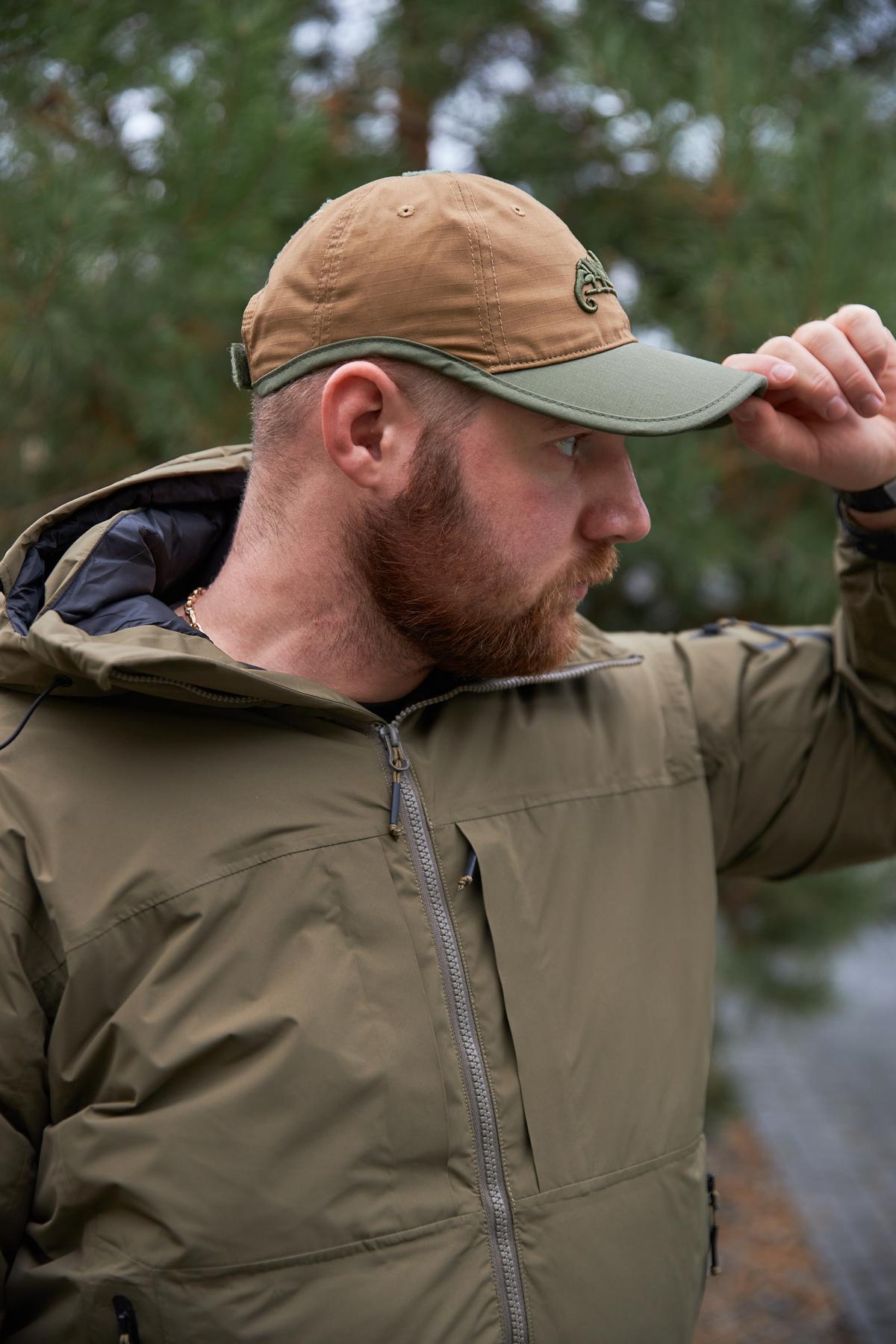 Бейсболка Helikon-Tex Logo Cap – PolyCotton Ripstop Coyote/Olive Green - Зображення 3