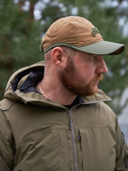 Бейсболка Helikon-Tex Logo Cap – PolyCotton Ripstop Coyote/Olive Green