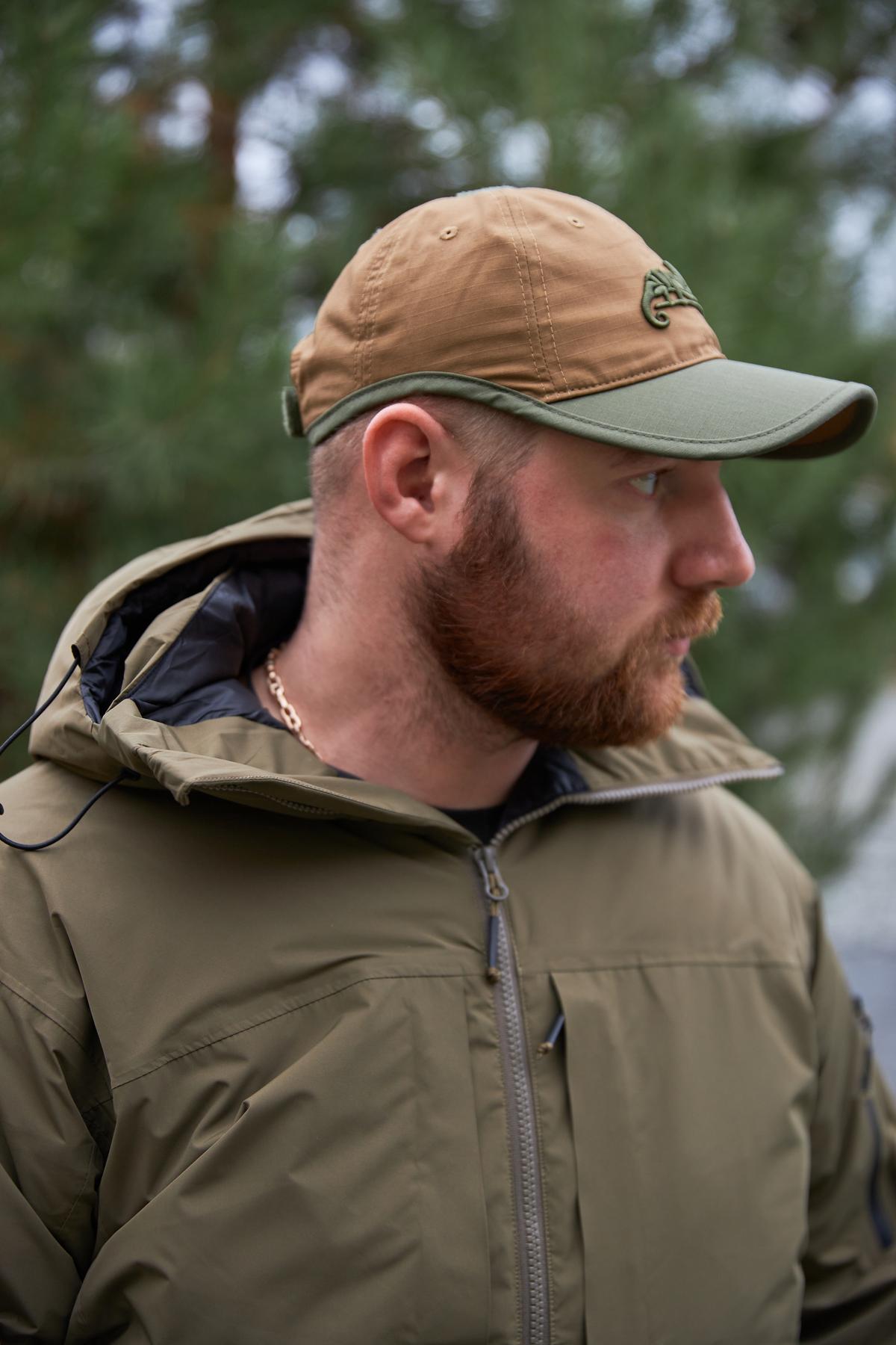 Бейсболка Helikon-Tex Logo Cap – PolyCotton Ripstop Coyote/Olive Green