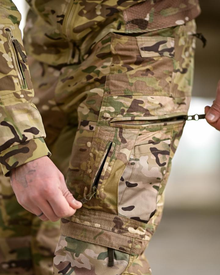 Чоловічі тактичні штани yinren 4.0 ріп-стоп з посиленими зонами мультикам - Зображення 9