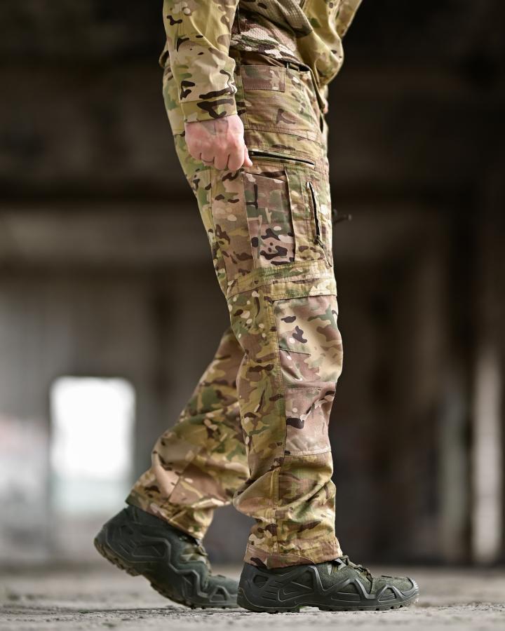 Чоловічі тактичні штани yinren 4.0 ріп-стоп з посиленими зонами мультикам - Зображення 7
