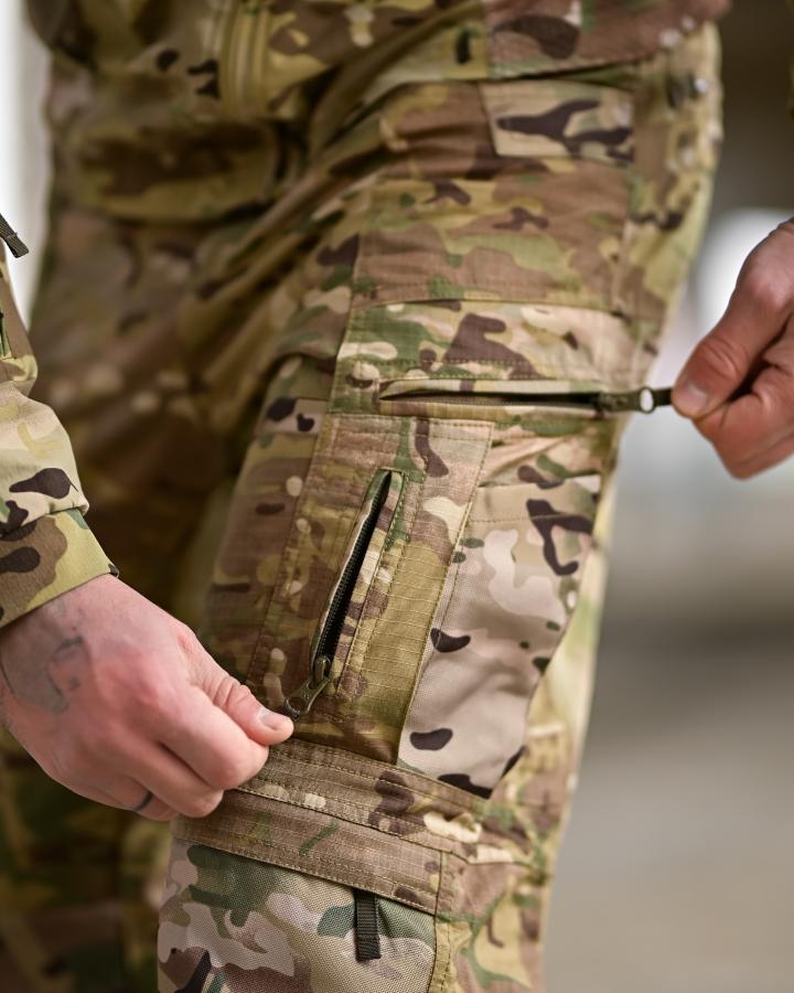 Чоловічі тактичні штани yinren 4.0 ріп-стоп з посиленими зонами мультикам - Зображення 2