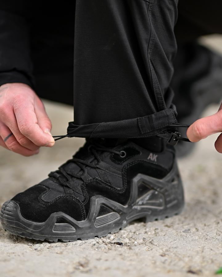 Чоловічі тактичні штани yinren 4.0 ріп-стоп з посиленими зонами чорні - Зображення 9