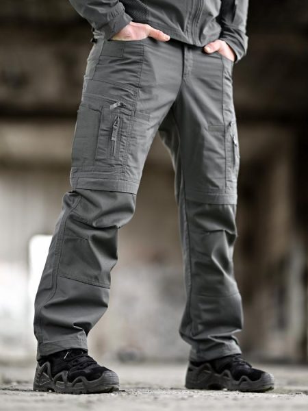 Чоловічі тактичні штани yinren 4.0 рип-стоп з посиленими зонами сірі