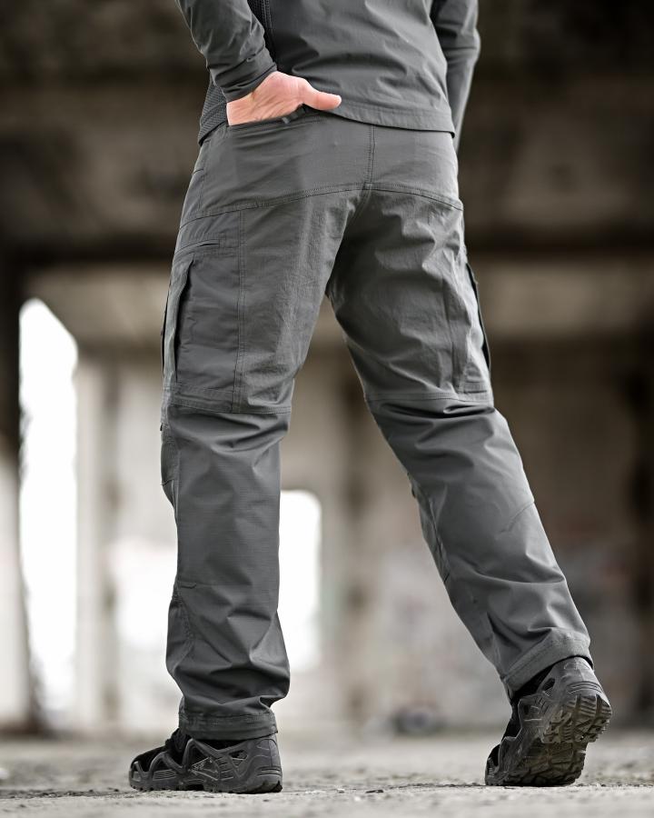 Чоловічі тактичні штани yinren 4.0 рип-стоп з посиленими зонами сірі - Зображення 6