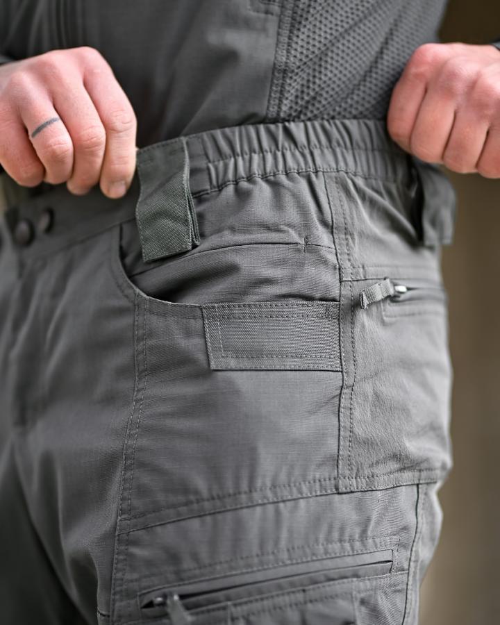 Чоловічі тактичні штани yinren 4.0 рип-стоп з посиленими зонами сірі - Зображення 4