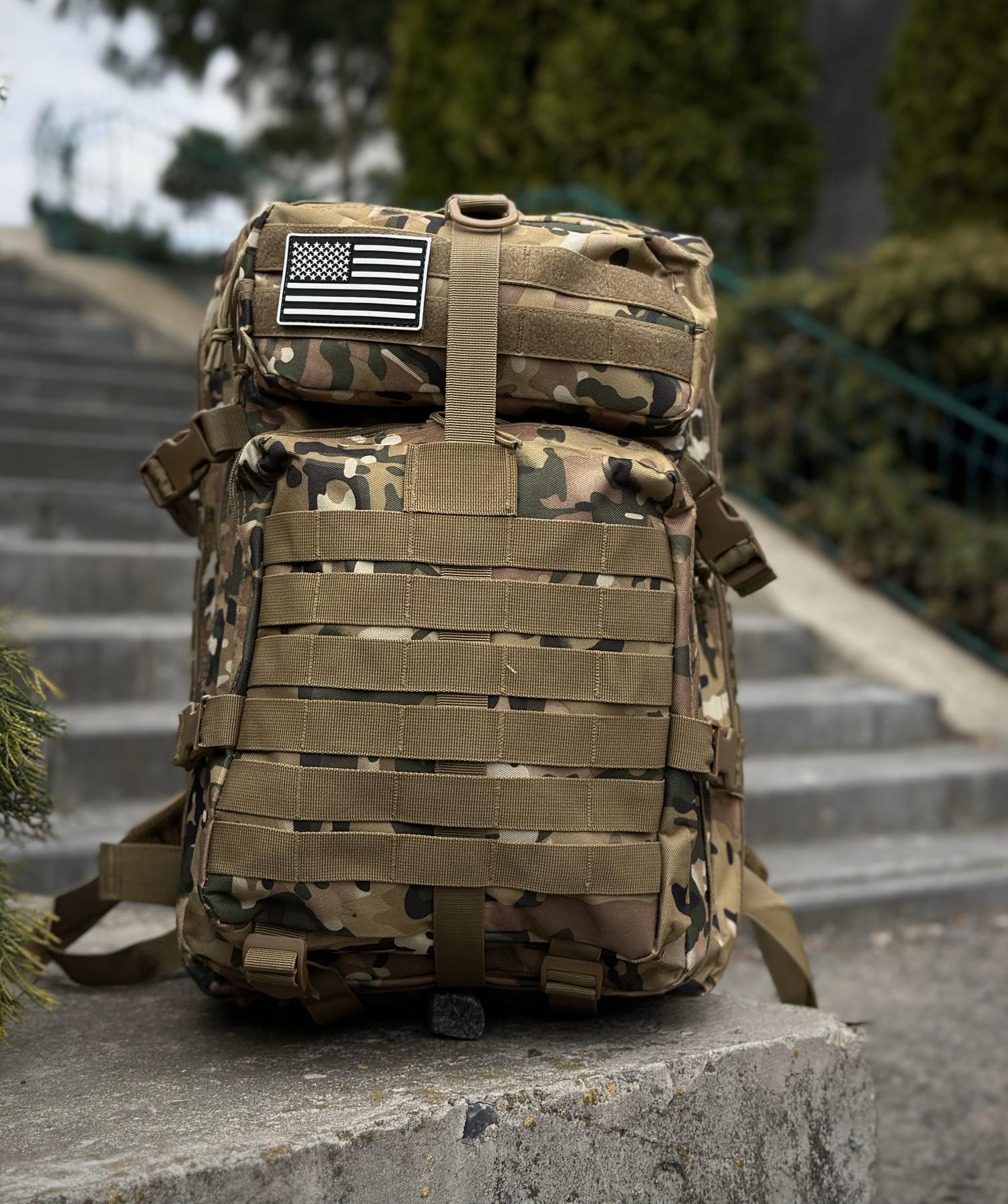 Тактичний військовий штурмовий рюкзак на 45л Мультикам - Зображення 7