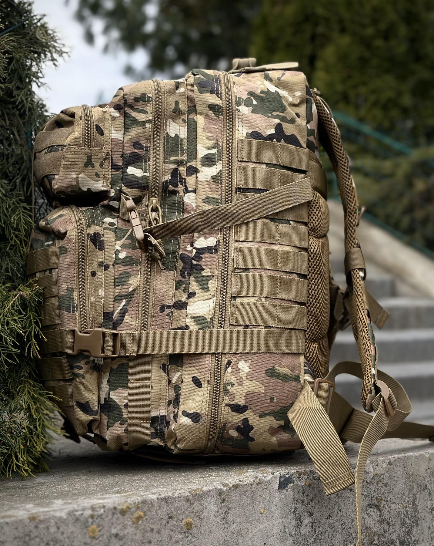 Тактичний військовий штурмовий рюкзак на 45л Мультикам - Зображення 6