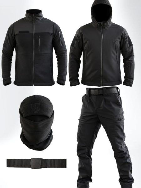 Зимній тактичний костюм progress 7.62 чорний