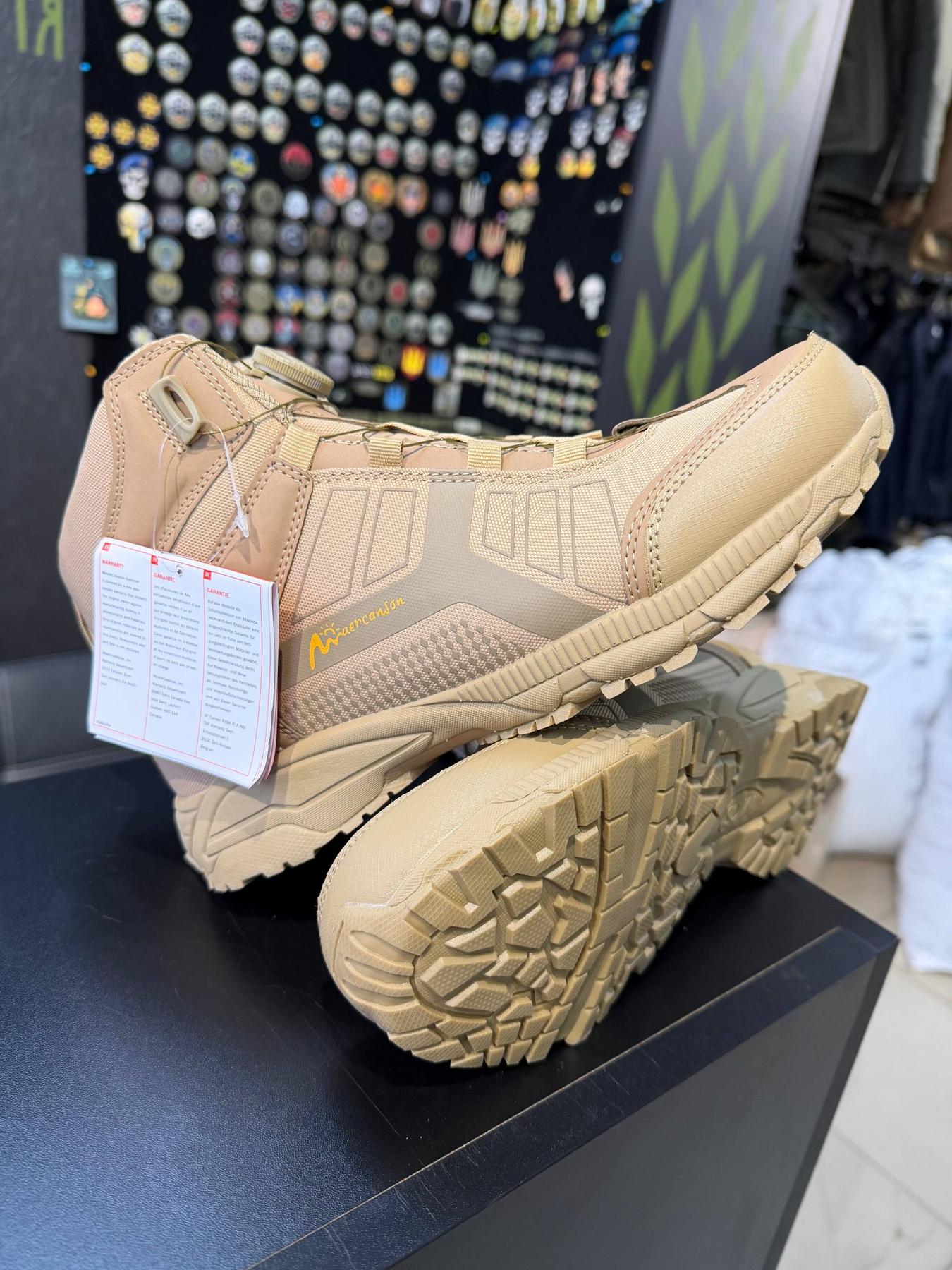 Тактичні військові демісезонні черевики на автошнурівці Maercanson Койот - Зображення 8