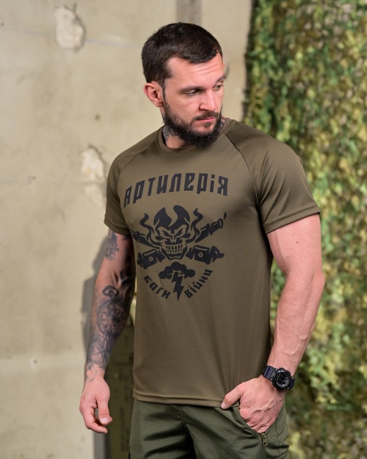 Футболка артилерія олива - Зображення 4