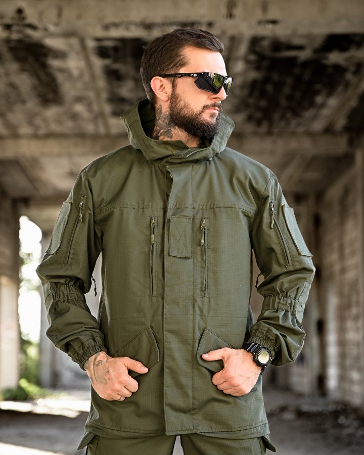 Демісезонний тактичний костюм горка дсту олива - Зображення 9