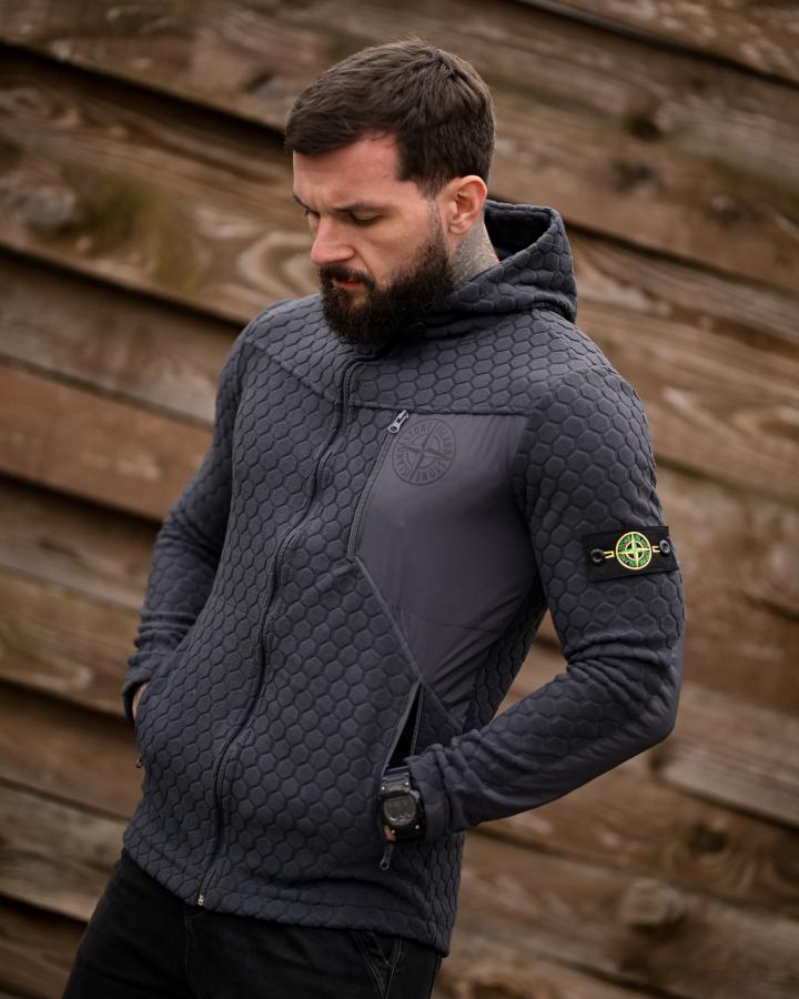 Флісова кофта stone grey