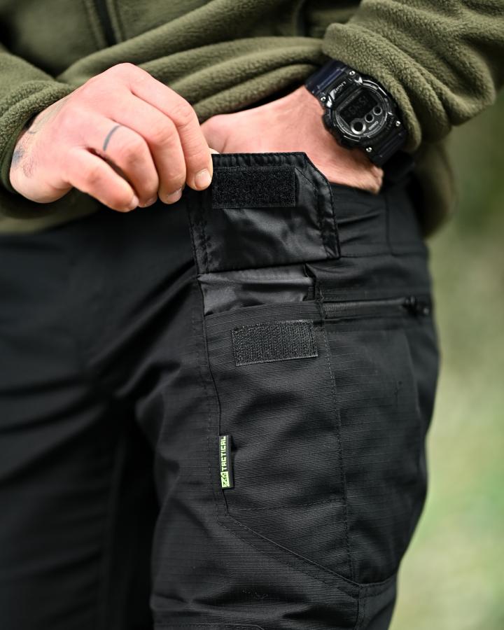 Тактичні штани 7.62 рипстоп чорні - Зображення 3