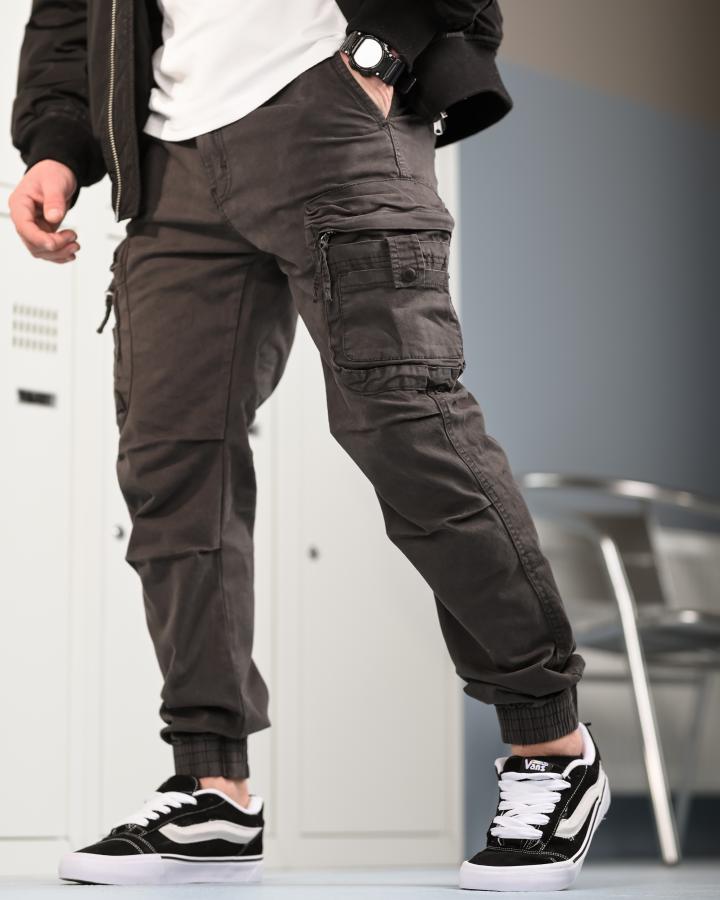 Міські штани карго джогери сірі