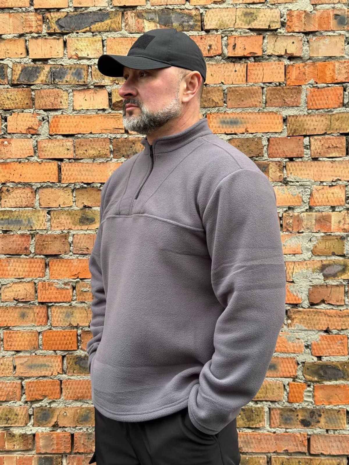 Базова тактична флісова кофта Сіра - Зображення 2