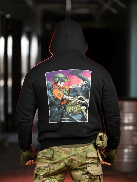 Мілітарі худі crop водій