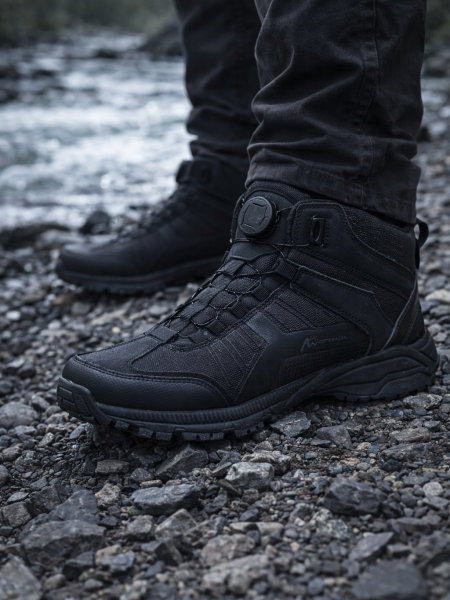 Тактичні військові демісезонні черевики на автошнурівці Maercanson Чорні