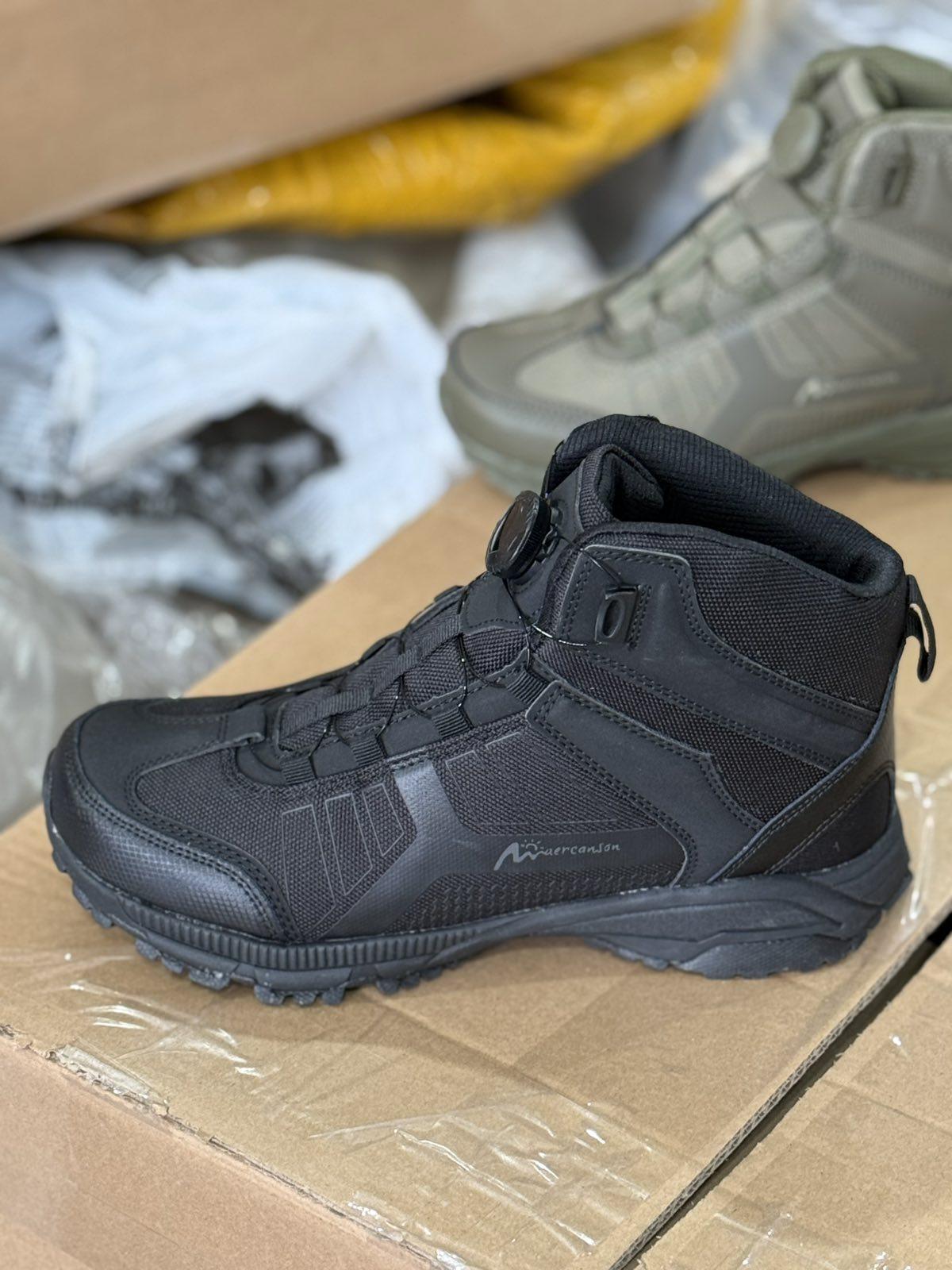 Тактичні військові демісезонні черевики на автошнурівці Maercanson Чорні - Зображення 2