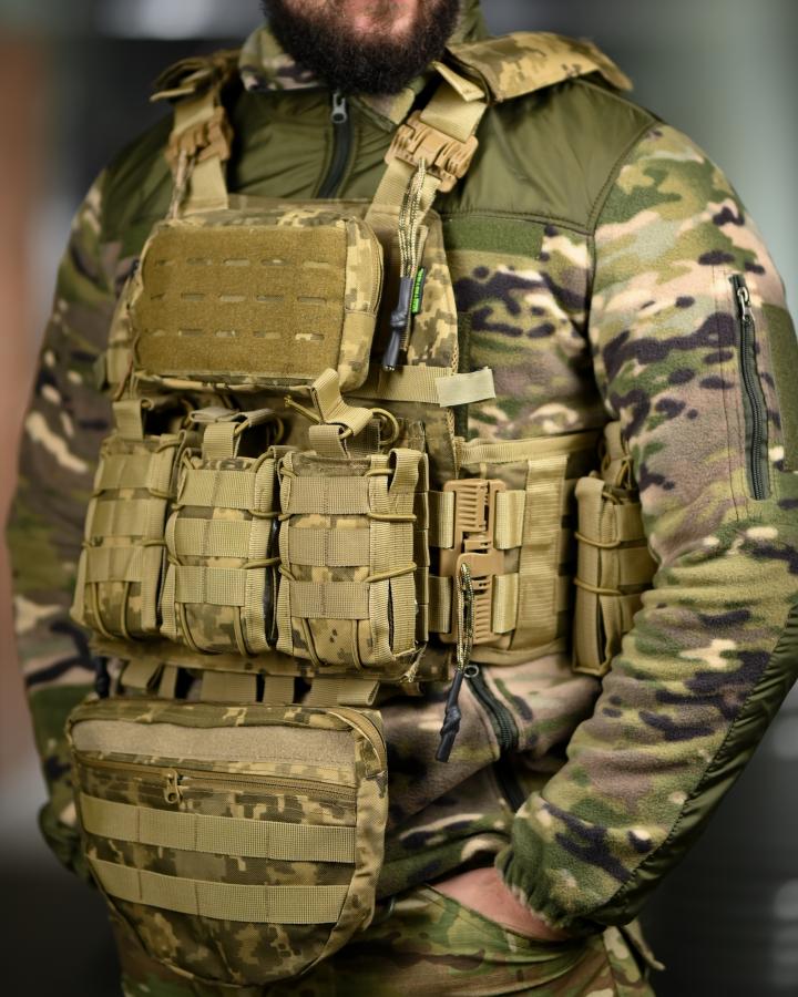 Плитоноска 4 точки скидання 7.62 pixel з рюкзаком - Зображення 3