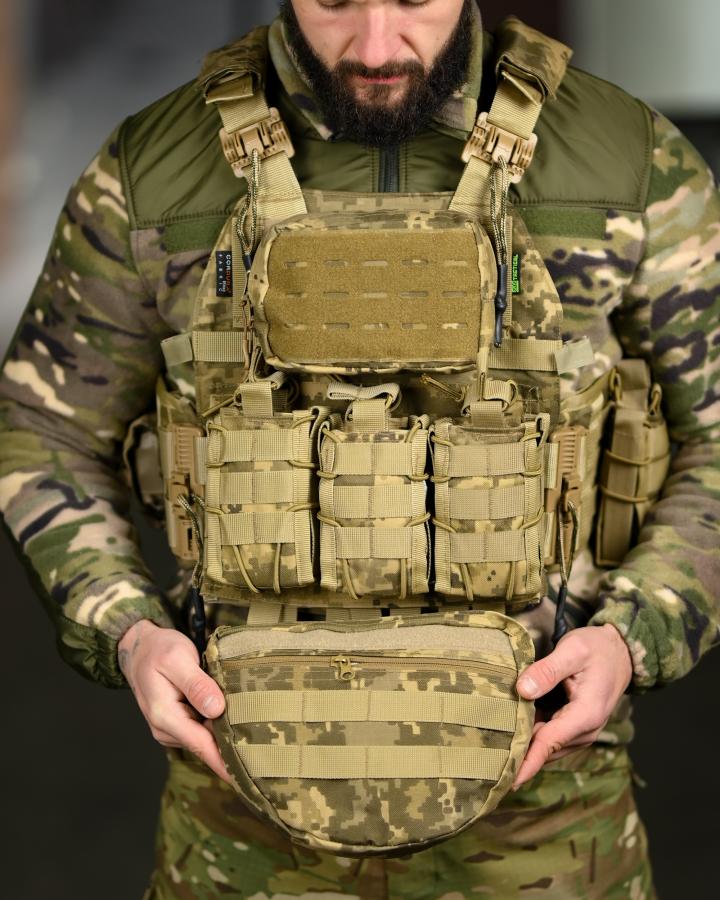 Плитоноска 4 точки скидання 7.62 pixel з рюкзаком - Зображення 4