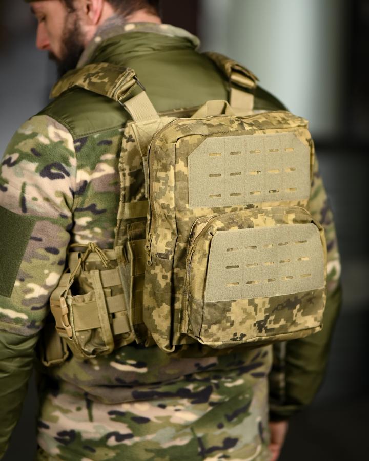 Плитоноска 4 точки скидання 7.62 pixel з рюкзаком - Зображення 5