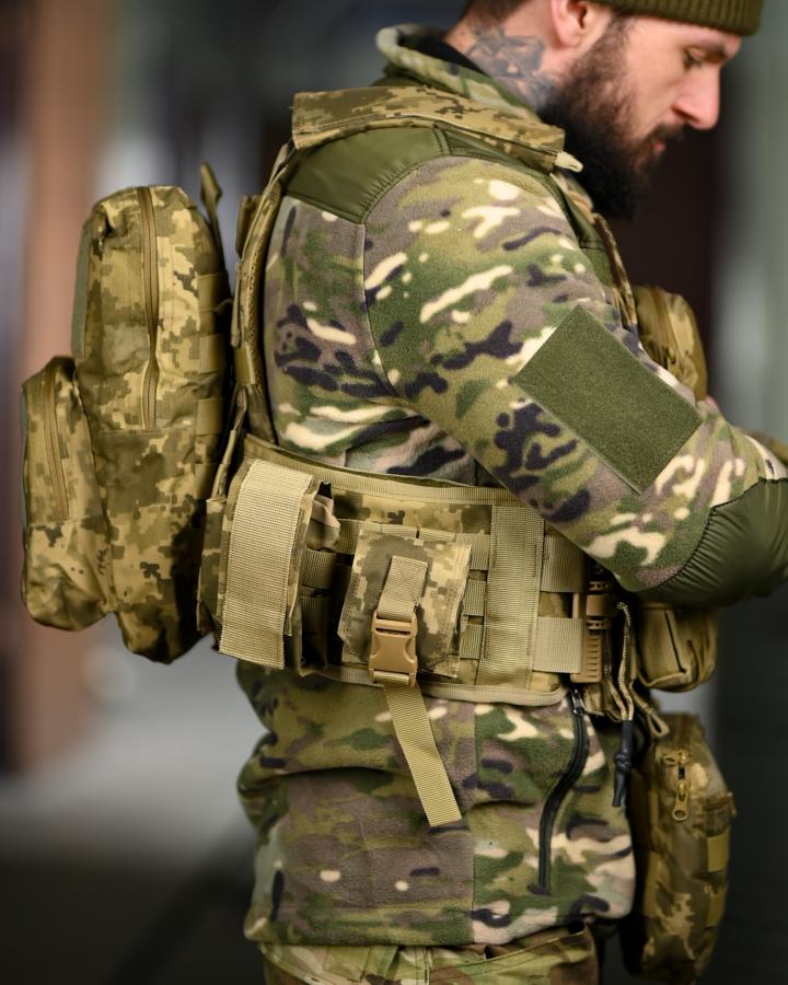 Плитоноска 4 точки скидання 7.62 pixel з рюкзаком - Зображення 7