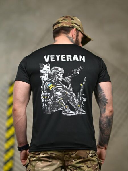 Тактична футболка selion veteran чорна